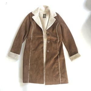 Shearling Jacket in Brown and Tan